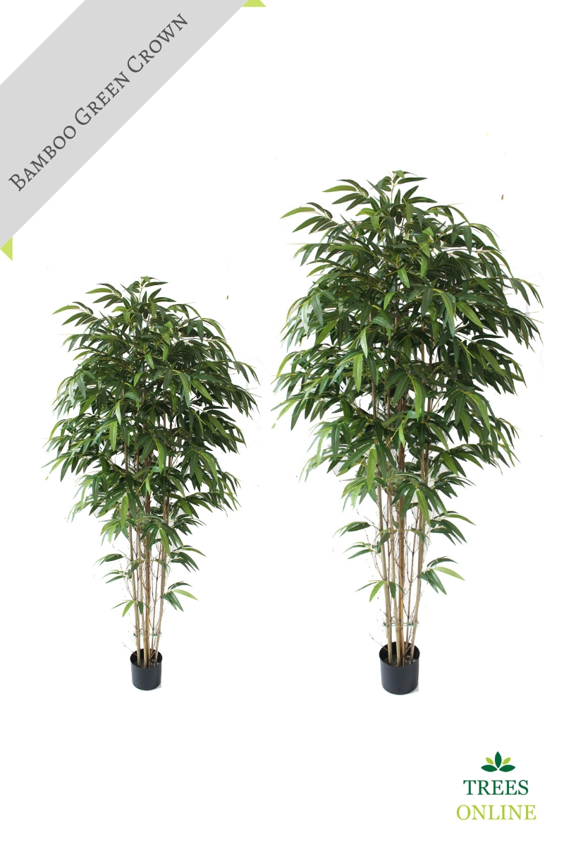 Buy Artificial Bamboo Green Crown Beautiful + HighQuality Indoor Fake