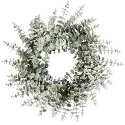 Artificial Frosted Spiral Eucalyptus Winter Wreath (60cm) Expertly Handcrafted & Stylish **FREE UK MAINLAND DELIVERY**