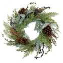 Artificial Pinecone & Berry Wreath (77cm) - Expertly Handcrafted & Durable **FREE UK MAINLAND DELIVERY**