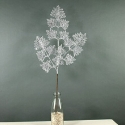 Artificial Silver Glitter Grape Leaf Spray (3 Stems) Festive foliage with Added Sparkle **FREE UK MAINLAND DELIVERY**