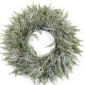 Artificial Snowy Pine Wreath (80cm) XL Size - Expertly Handcrafted **FREE UK MAINLAND DELIVERY**