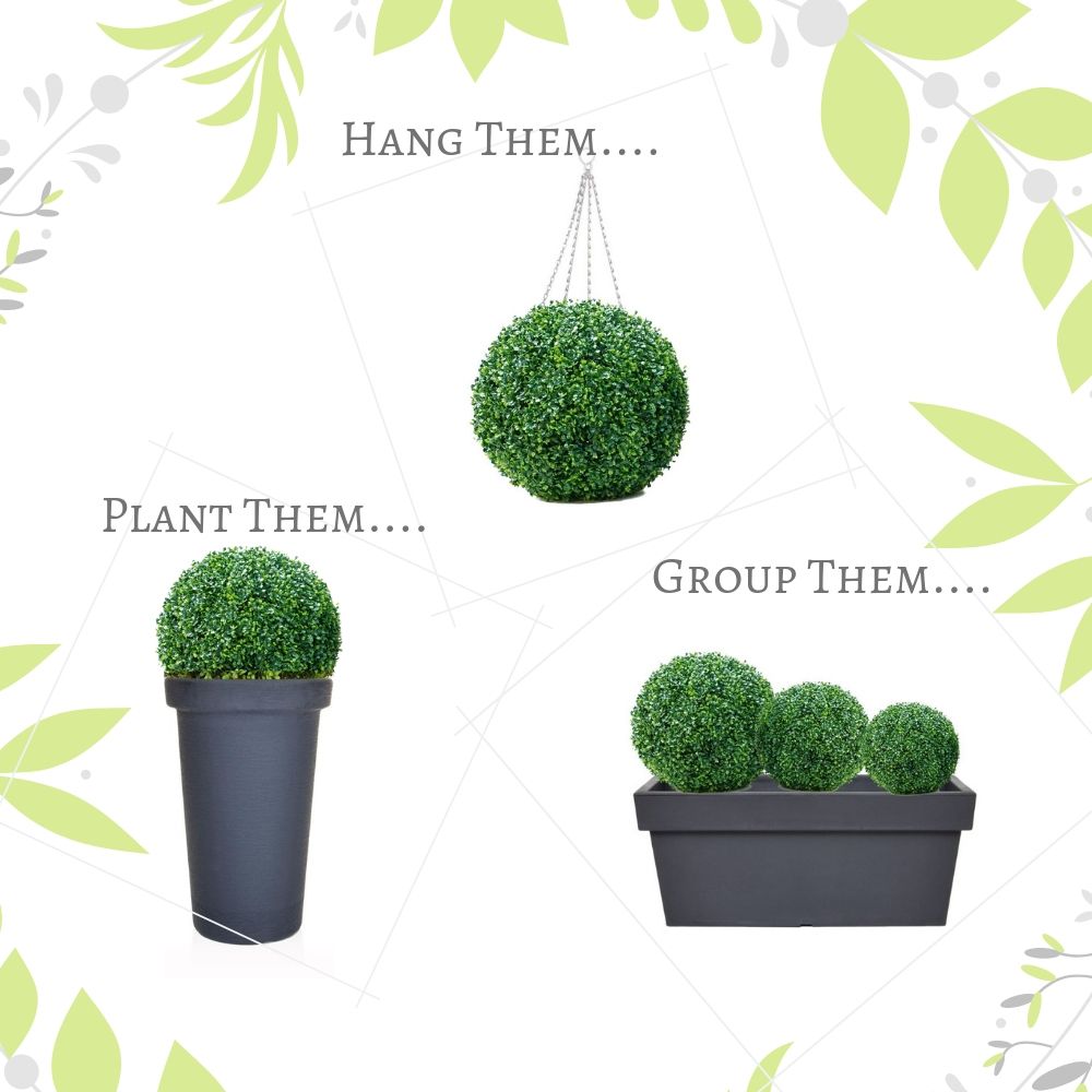 Buy Our Artificial Topiary Ball 40cm Perfect for Hanging + Planting
