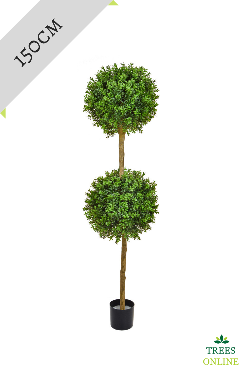 Buy our Artificial Topiary Buxus Double Ball Tree 150cm. Minimal