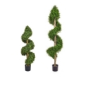 Artificial Topiary Buxus Spiral with Bare Stem **FREE UK MAINLAND DELIVERY**