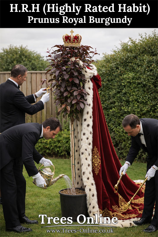 Prunus Royal Burgundy Purple Leaves Flowering Cherry Tree