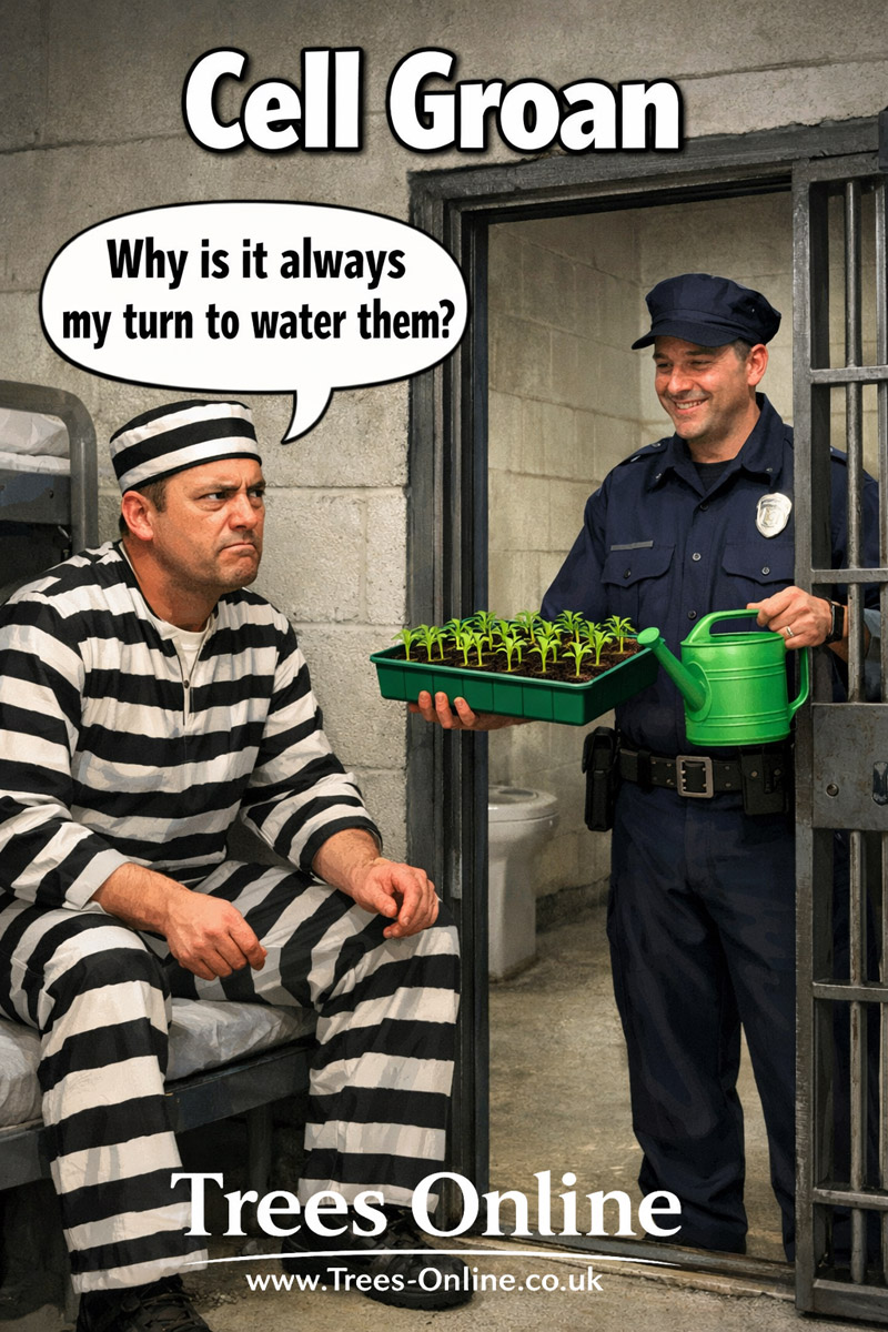 Cell-grown hedge plants in tray