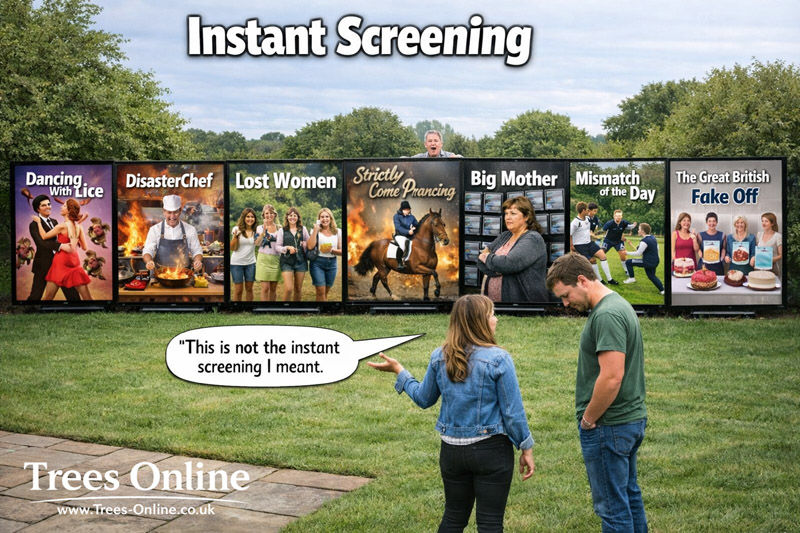 Instant screening needs larger hedge plants