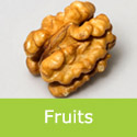 Juglans regia common walnut fruit out of shell