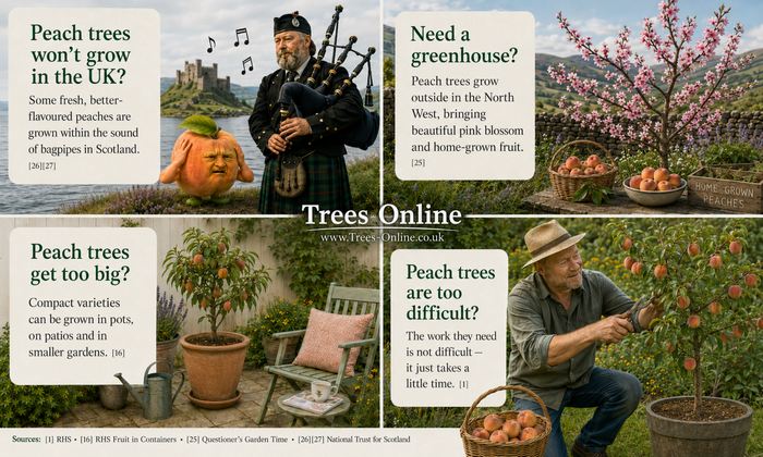 Peach tree bush sales points for UK buyers