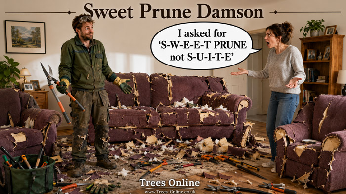 Sweet Prune Damson plum tree mistake meme